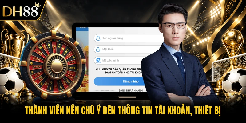 Thành viên nên chú ý đến thông tin tài khoản, thiết bị